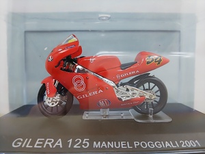 ■ デアゴスティーニ イクソ製1:24 GILERA125 MANUEL POGGIALI 2001 ジレラ マヌエル・ポジャーリ レーシングバイク ミニカー