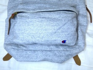 Champion チャンピオン スウェット × 牛革 レザー リュック DAY PACK アイビー デイパック 霜降り 