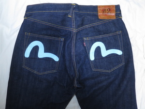 EVISU エヴィス No.2 Lot2001 水色カモメ デニムパンツ ジーンズ W36 濃紺