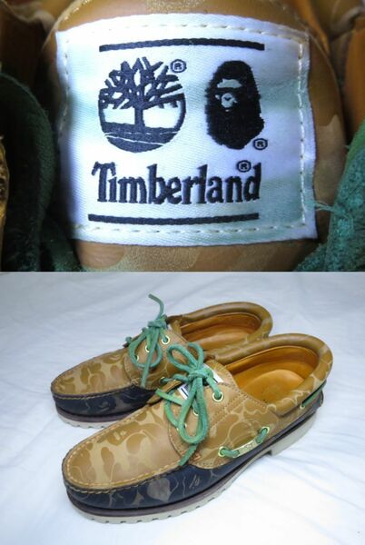 APE 別注 ティンバーランド モカシン US 8.5 26.5cm　A BATHING APE X TIMBERLAND THREE EYE CLASSIC LUG 猿迷彩 3eye