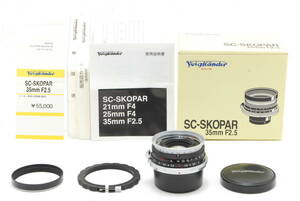 [AB品]Voigtlander SC SKOPAR 35mm F2.5★付属品多数★元箱★Nikon S S2 S3 S4 SP★2083