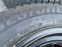 tk145-3-11★200ハイエース純正スチール15インチ＆195/80R15 107/105L ブリヂストン VL1 スタッドレス 約8mm 中古4本_画像7