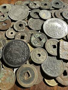 K-42 希少、レア、大量、銀貨、銅貨、一圓、貿易銀、一分銀、寛永、渡来銭、淳化、元豊、道光、皇宋、龍、嘉慶、古銭、まとめ、セット