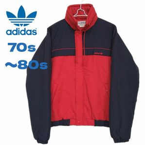 レア 80s adidas アディダス 中綿ジャケット ブルゾン オールド ヴィンテージ デサント トレフォイル