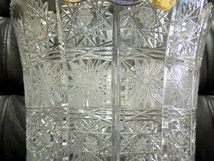 12/BOHEMIA ボヘミアグラス クリスタル花瓶 500PK フラワーベース 高さ24.5cm 上部直径19.0cm 美品_画像6