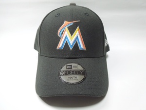 20/子供用 MLB マイアミ・マーリンズ 9FORTY 940 NEW ERA ニューエラ ブラック レプリカキャップ 野球 帽子 メジャーリーグ 新品未使用