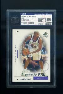 Vince Carter 1998-99 SP AUTHENTIC RC ビンスカーター ルーキーカード　シリアル＃2495／3500