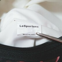 500円スタート★Y1026 LeSportsac レスポートサック ショルダーバッグ 収納6ヵ所 ブラック×ピンク ハート柄_画像7