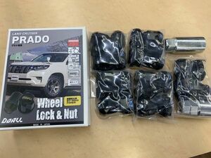 ■DOALL トヨタ ランドクルーザープラド専用ナット ロックナットセット 24粒セット!新品ブラック!TOYOTA LAND CRUISER PRADO(150/120/90)