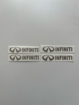 INFINITI インフィニティ ドアバイザー用ステッカー 4枚セット シルバー 銀色ステッカー インテリア 携帯 他 色々 カッティングステッカー _画像1