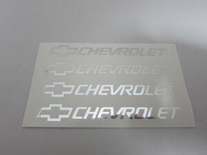 CHEVROLET シボレー ステッカー 鏡面4枚セット