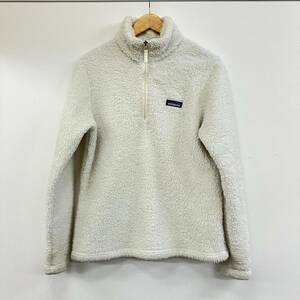 □Patagonia フリースジャケット M 白 パタゴニア レディース ハーフジップ 25235SP18 18年製 複数落札同梱OK B231103-308