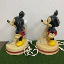 美品 Disney ミッキーマウス ダイヤル式 電話機 ２台 セット DK-641 I/IP 神田通信工業昭和 57年 製 昭和 レトロ ディズニー_画像3