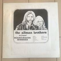 ■ALLMAN BROTHERS BAND■オールマンブラザーズバンド■ The “Original” Miami-Macon Sessions / 1LP / 歴史的名盤 / レコード / アナロ_画像1