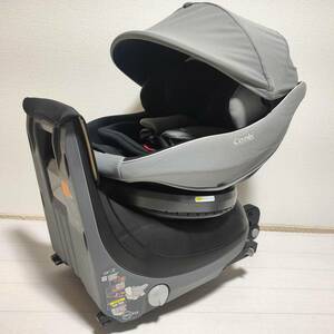 【送料込】コンビ 美品 クルムーヴスマート Light ISOFIX エッグショック チャイルドシート 回転 ターン 新生児～ クリーニング済