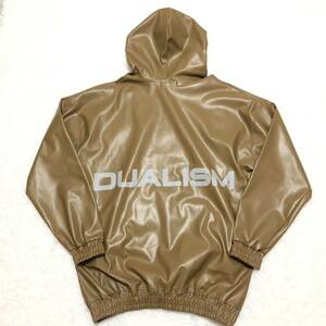 【未使用級】DUALISM フェイクレザーパーカー PUレザー ゆったりサイズ