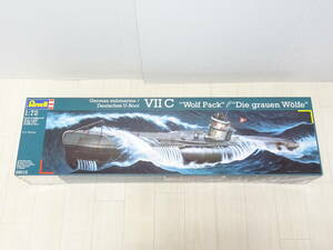 【メーカー2度貼り/未開封】HO-137◆Revell/レベル 05015 1/72 Uボート ⅦC Wolf Pack ドイツ潜水艦 プラモデル 中古品【同梱不可】