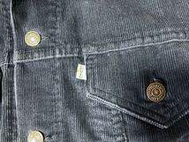 Levis リーバイス・ 70s USA製 70505 コーデュロイJKT ネイビー紺色 Size40 米国 コーンミルズ フェード 4th Gジャン ボタン裏52 ケアタグ_画像5