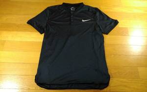 NIKE ナイキ プラシャツ SIZE:S 黒 ロゴ銀(剥がれ有) 送料215円～