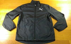 PUMA プーマ 裏メッシュ ウインドブレーカー ジャケット SIZE:M 黒 送料510円～