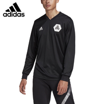 アディダス(adidas) サッカーウェア プラクティスシャツ 長袖 TAN ファンダメンタル LS ジャージー SIZE:M 黒 送料215円～_画像1