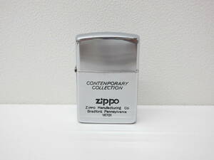 喫煙グッズ祭 ZIPPO ジッポー オイルライター 1989年製造 CONTENPORARY COLLECTION 16701 シルバーカラー 着火未確認 ジャンク