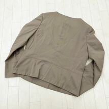 1067★ UNITED ARROWS GREEN LABEL RELAXING グリーンレーベルリラクシング ノーカラージャケット 38 レディース グレー_画像2