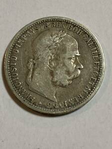 オーストリア　銀貨　Austria 1 Corona 1893