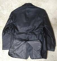 スタッフォード STAFFORD レザー テーラードジャケット genune leather 本革・牛革 無地 黒 L ２つボタン オーバーサイズ_画像7