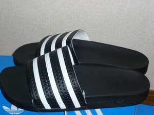 5★★★★即決！新品 adidas originals/アディダス アディレッタ 黒x白 8 Made in Italy