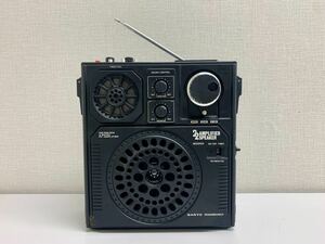 サンヨー RP7600 2アンプ2スピーカー搭載 DJ5000 ラジオ SANYO 通電受信確認済 当時物