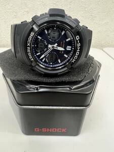 CASIO G-SHOCK ジーショック　SHOCK SESIST AWG-M100SB 青文字盤　