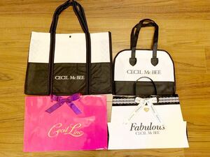 ***CECIL McBEE & Fabulous & Cecil Linc◆ファビュラスセシルマクビー◆ショップ布袋&紙袋4枚セット◆ショッパー ショップ袋エコバッグ