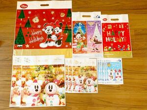 ◆Disneyディズニーリゾート＆ディズニーストア◆クリスマス ショップ袋13枚セット◆プラスチックバッグ◆ディズニーシー15周年