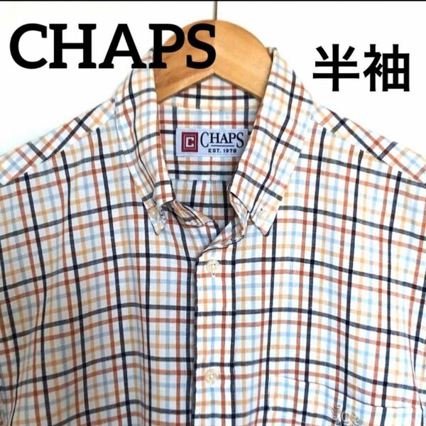 CHAPS チャップス メンズシャツ 半袖 カジュアル チェック M