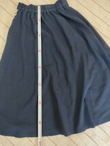 ☆ロングスカート Ｍサイズ☆ラップスカート 紺色 ギンガムチェック☆切り替え レディース☆_画像6