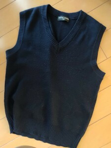 * knitted the best 150.* navy blue color elementary school student junior high school student * school knitted * man and woman use small wool sphere wool feather .. equipped * postage 230 jpy 