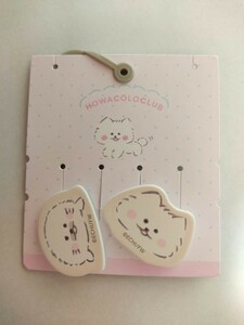 ☆未使用！ホワコロクラブ ヘアゴム☆2個セット☆透明ゴム ベビー キッズ☆ボタン 送料120円 HOWACOLO CLUB