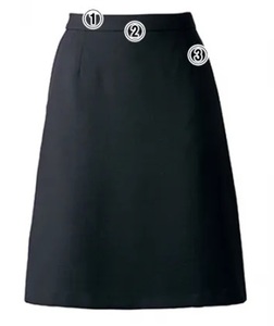 【新品】BONMAX_9号_Aラインスカート（16：ブラック）黒/AS2280/ボンマックス/かわいい会社事務服/おしゃれOL制服