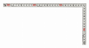 新潟精機 SK シルバー曲尺 紅龍 30cm 快段目盛 SC-30CKD