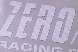 ゼロスポーツ/ZERO SPORTS オリジナルカッティングステッカー ホワイトカーボン調 214mm×53mm CS-2 1453202