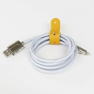 HIRO USBケーブル ナイロン編み 8ピン iPhone/iPad/iPod用 1m 急速充電対応 HDL-1118