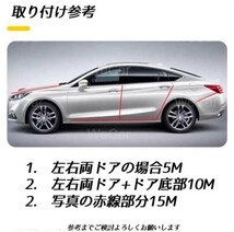 新世代 汎用 車用 ドアモール 衝突防止 密閉 風切り 防音 青 ブルー 5M スズキ　日産　BMW ホンダ　トヨタ　レクサス_画像3