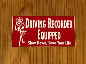 Driving Recorder Equipped ステッカー mooneyes ムーンアイズ ドライブレコーダー ついています シール デカール ドラレコ 録画中