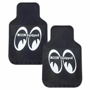 送料込み MOONEYES MOON Equipped ラバー 立体仕上げ ラバーマット 左右対称の2枚セット 他のお品も同梱可 フロアーマット アイシェイプ