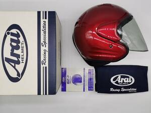 ARAI アライ SZ-F パールワインレッド SZF 赤 ジェットヘルメット Sサイズ 