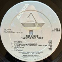 MASTERDISK刻印◆US チラシ・大型ポスター付き◆美品 2LP◆ザ・キンクス(THE KINKS)「One For The Road」◆1980年 A2L 8609◆Classic Rock_画像6