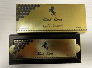 ブラックホースゴールド 1箱12袋　未開封箱付き　ロイヤルハニーVIP BLACK HORSE Honey