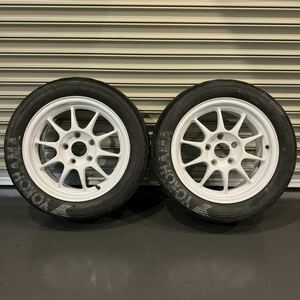 【ENKEI ES-TARMAC】エンケイ ESターマック 中古品 競技専用 15x7J+35 114.3-5H 2本 シビック タイプR ADVAN A050 G/2S 205/50 R15