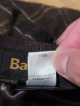 バブアー Barbour キャスケット キャップ 帽子 Mサイズ 茶色 ブラウン チェック チェック柄 ウール 毛 レザー 本革 羊革 国内正規品_画像8